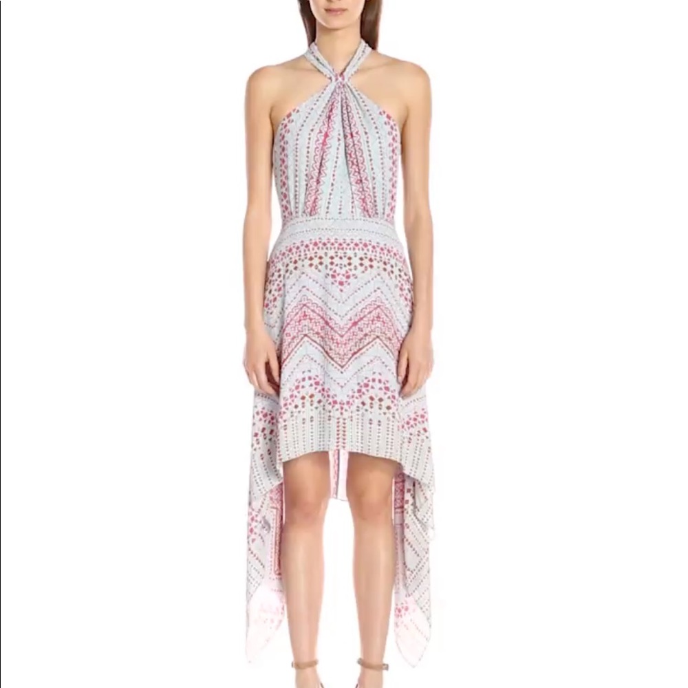 Danela Halter-Neck Geometric Print Cocktail Dress